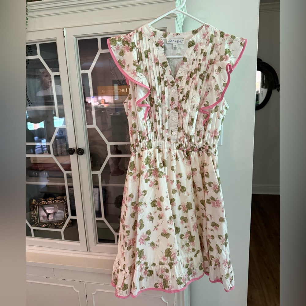 She + Sky Pink Floral Ruffle Sundress
